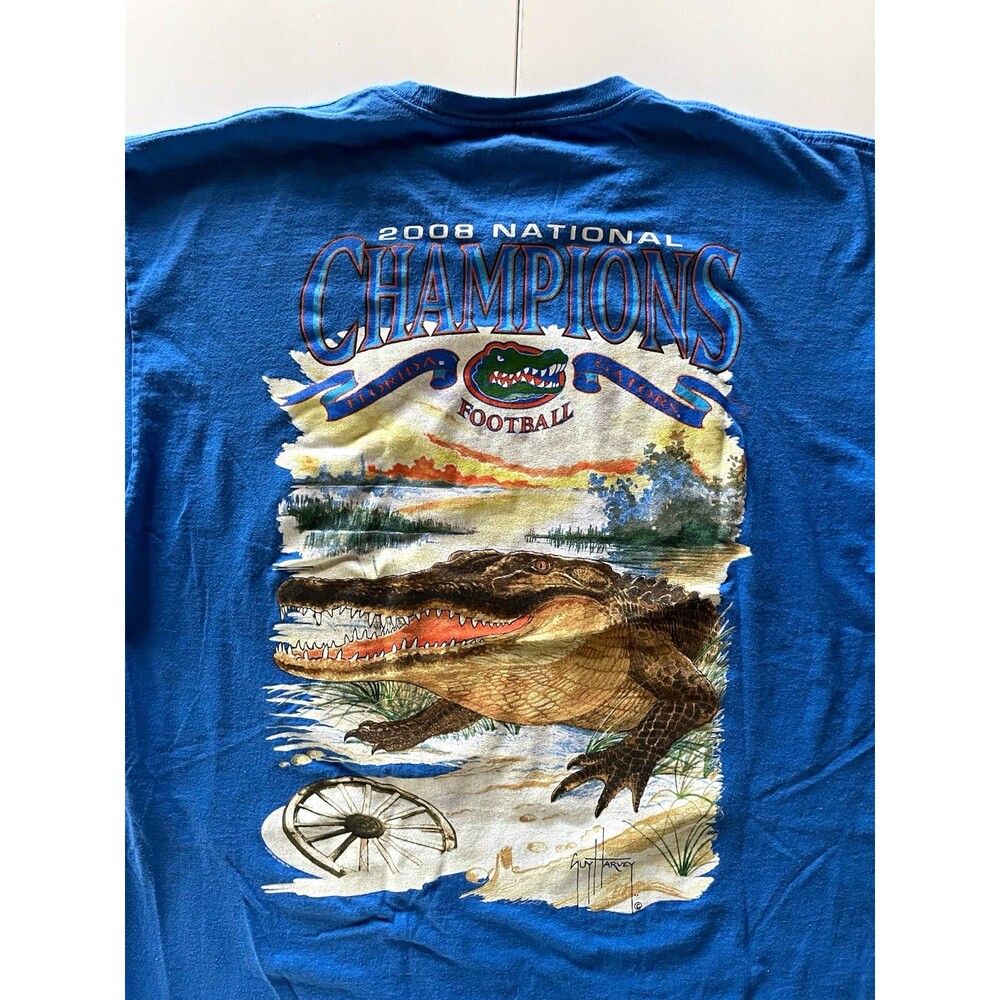 Florida Gators 2008 National Champions Double-Sided Guy Harvey T-Shirt XL